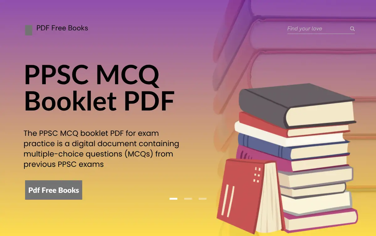 PPSC MCQ Booklet PDF for Exam Practice