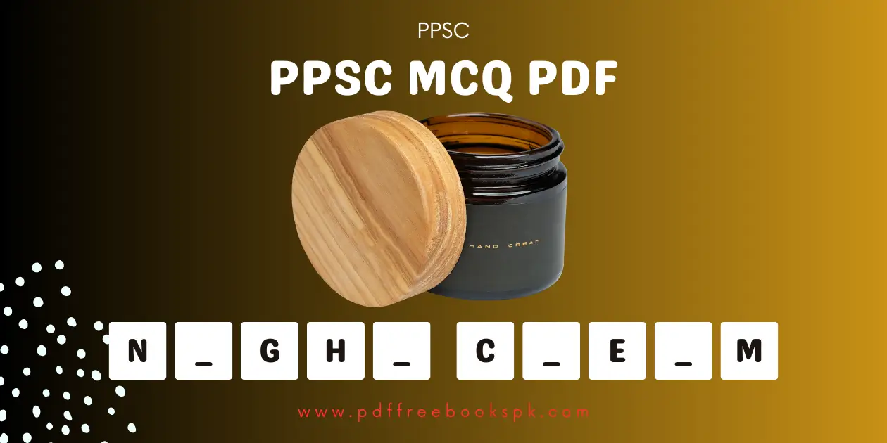 PPSC MCQ PDF for Public Policy and Governance Test