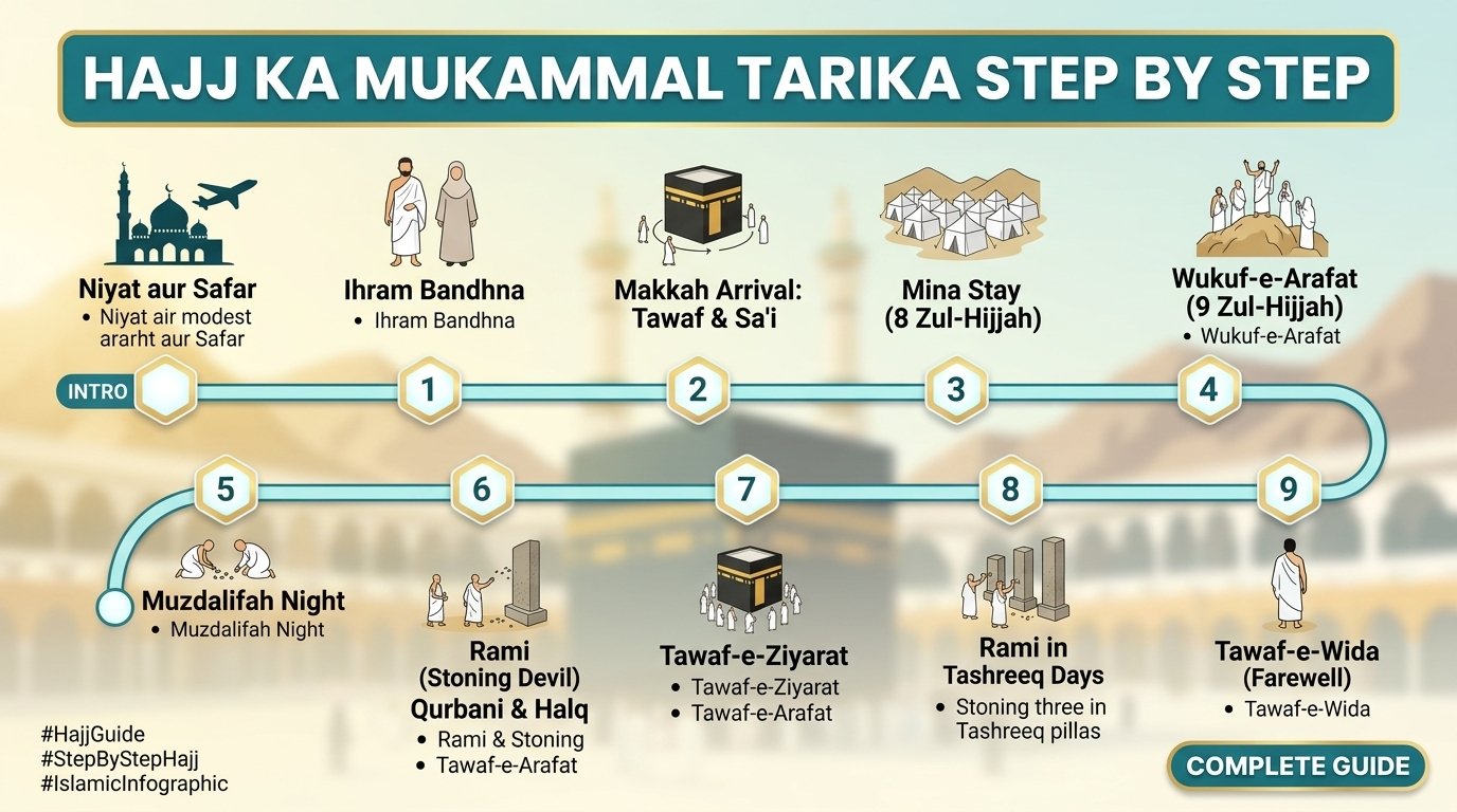 Hajj Ka Mukammal Tarika Step by Step