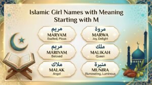 Islamic Girl Names with Meaning Starting with M
