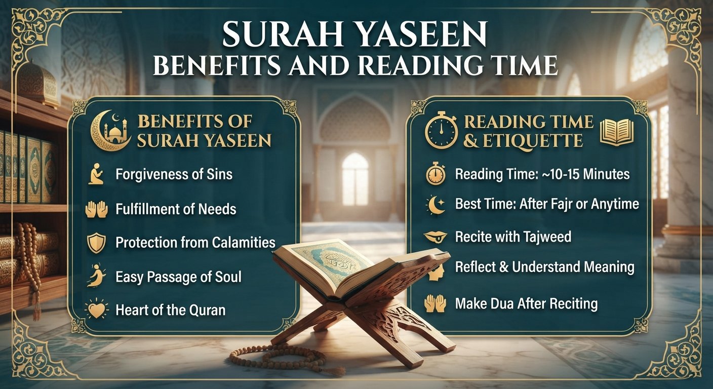 Surah Yaseen Benefits and Reading Time