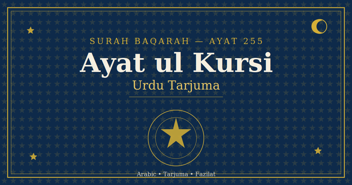 Ayat ul Kursi Urdu Tarjuma