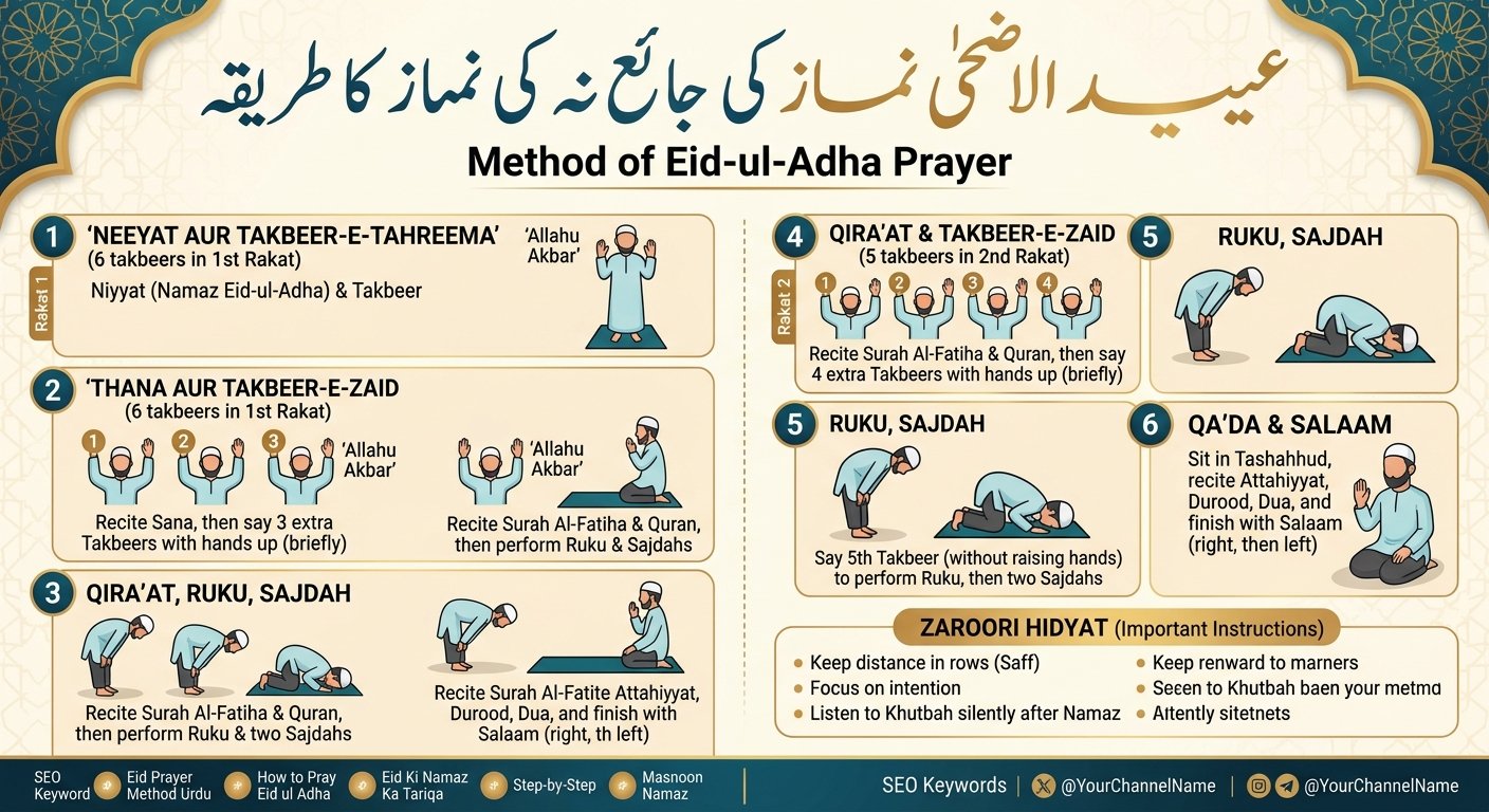 Eid ul Adha Ki Namaz Ka Tarika