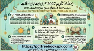 Ramadan Calendar 2027 Sehri Iftar Timings