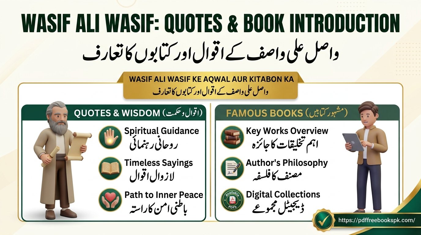Wasif Ali Wasif Ke Aqwal Aur Kitabon Ka Taaruf